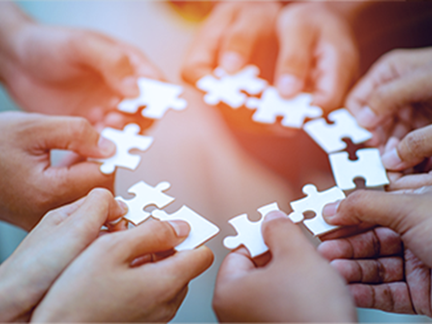Team Puzzle Hands Connecting Collective CAN Abilities My News IG Archive